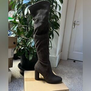 Le Chateau Women's Over the Knee Dark Taupe Boots